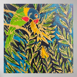 Banksia Lorikeet – Australischer Vogel Kunstprint Poster