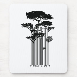 Banksy Art-Barcode-Baumillustration Mousepad
