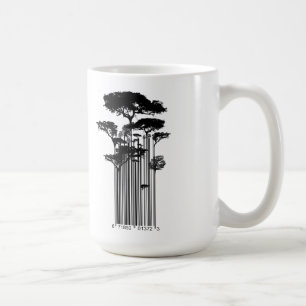 Banksy Art-Barcode-Baumillustration Tasse