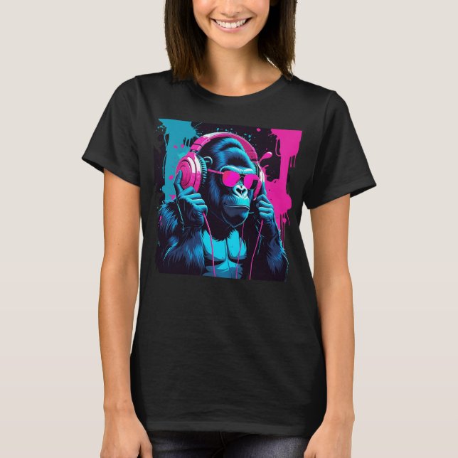 Banksy BANKSY DJ Monkey Thinker T-Shirt (Vorderseite)