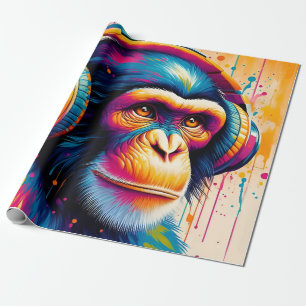Banksy DJ Monkey Gorilla Geschenkpapier