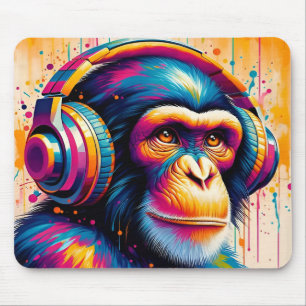 Banksy DJ Monkey Gorilla Mousepad