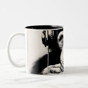 Banksy DJ Monkey Gorilla Zweifarbige Tasse