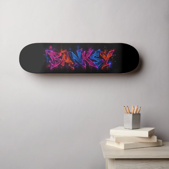 Banksy Kunst Skateboard (Wandkunst (Horz))