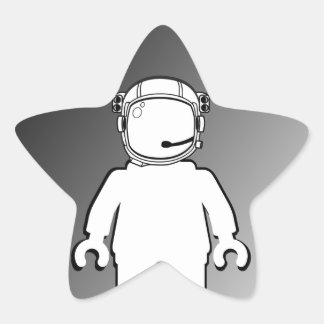 Banksy Style Astronaut Minifig Stern-Aufkleber