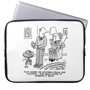 Banktelefone, die Geld fragte Laptopschutzhülle