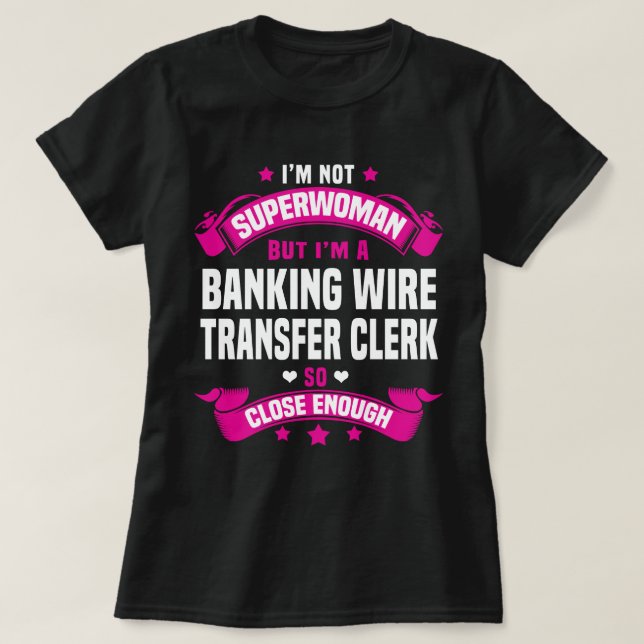 Banküberweisungsbeamte T-Shirt (Design vorne)