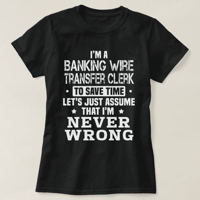 Banküberweisungsbeamte T-Shirt (Design vorne)