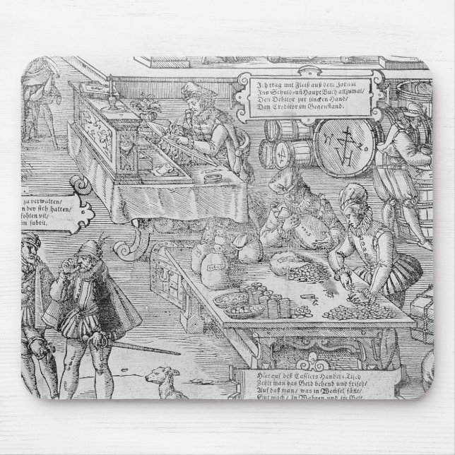 Bankwesen-Szene Mousepad (Vorne)