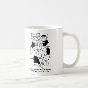 Bankwesen. Überprüfen des Staat eines Bankkontos Tasse