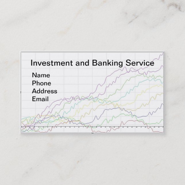 Bankwesen und Anlageberatungsdienste Visitenkarte (Vorderseite)