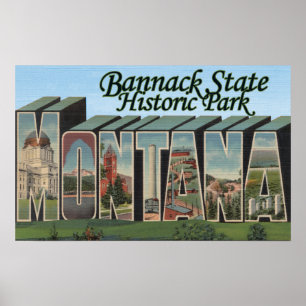 Bannack Staat Park, Montana Poster