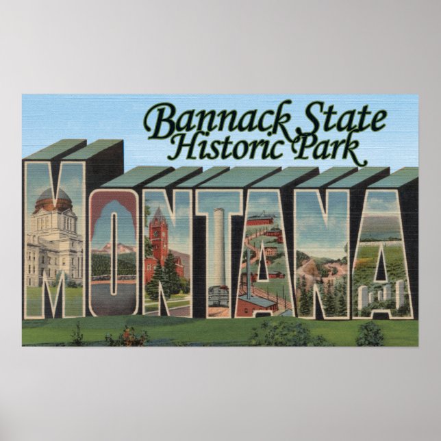 Bannack Staat Park, Montana Poster (Vorne)
