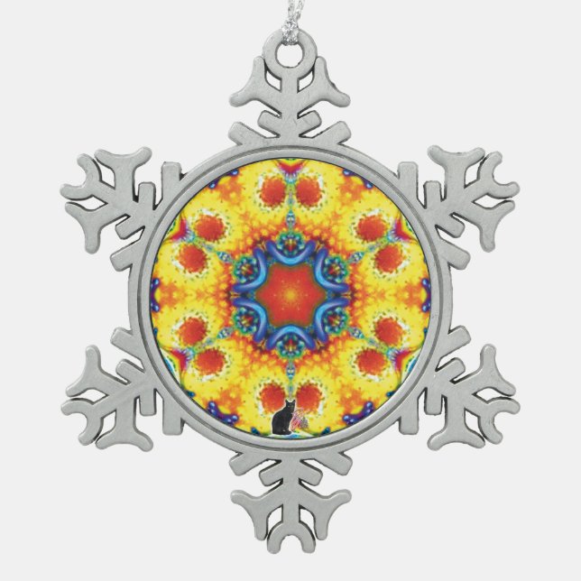 BannaPuddin Kaleidoskop Snowflake Ornament (Vorderseite)
