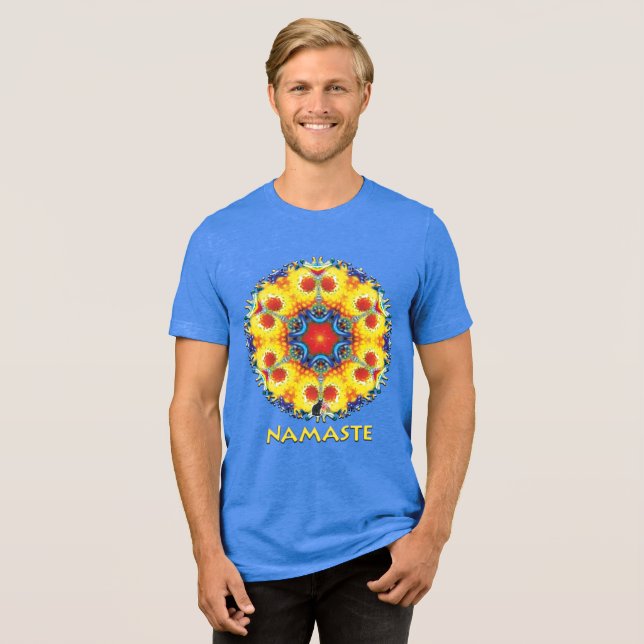 BannaPuddin Namaste Kaleidoskop Tri-Blend Shirt (Vorderseite voll)