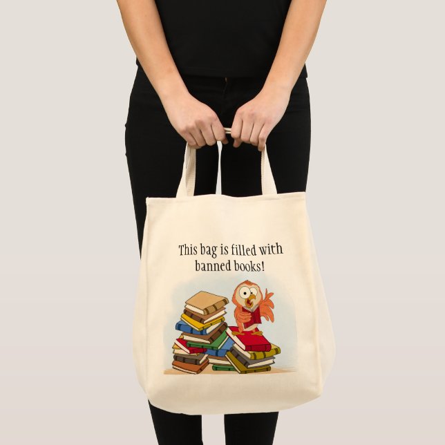 Banned Book Owl-Tasche Tragetasche (Vorderseite (Produkt))