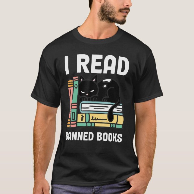 Banned Books Bookworm Reader I Read Banned Books T-Shirt (Vorderseite)