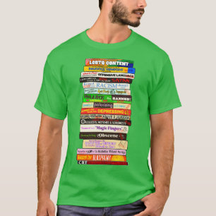 Banned Books Stack Gründe Bücher sind gefährdet T-Shirt