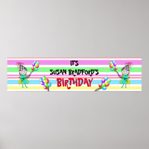 BANNER 12 X 48" GEBURTSTAGSPARTEI - EINFÜGEN DES N POSTER