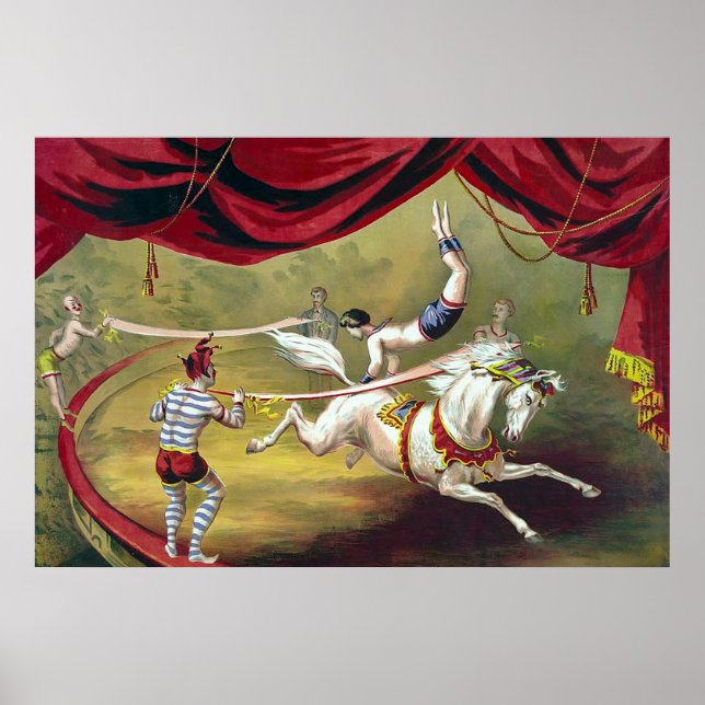 Banner Act ~ Vintages Circus Poster (1875). (Vorne)