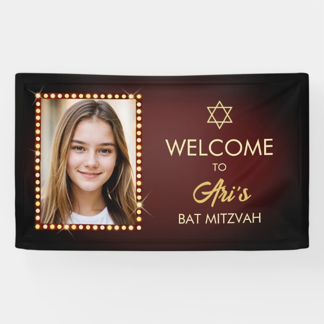 Banner am Broadway Mitzvah mit Bild in Lights (Horizontal)