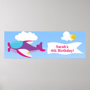 Banner-Banner für Flugzeuge Poster