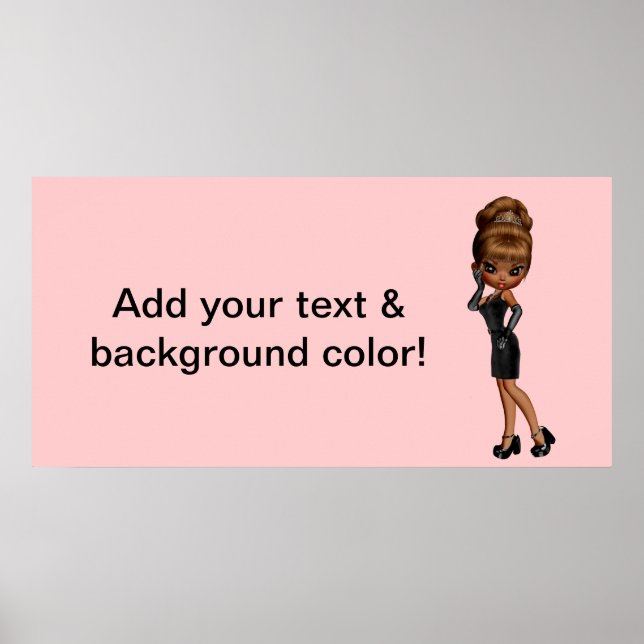 Banner der Afrikanisch-Amerikanischen Prinzessin D Poster (Vorne)