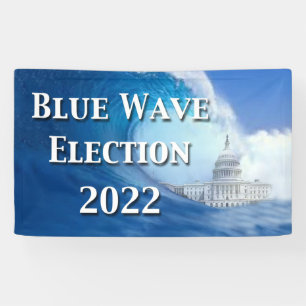 Banner der Blue Wave-Wahl 2022