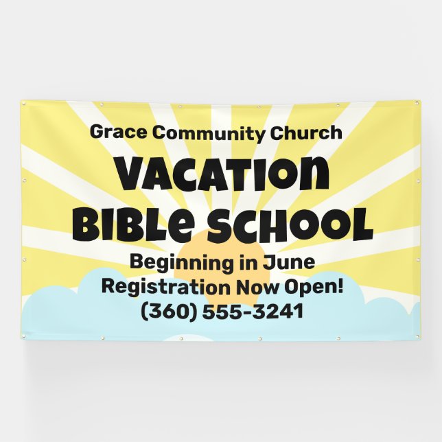 Banner der Custom Vacation Bible School (Horizontal)