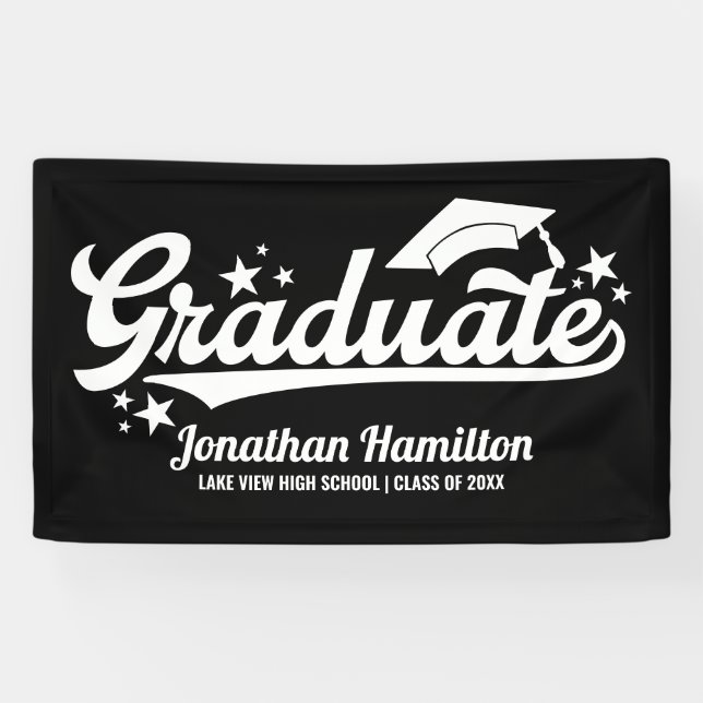 Banner der Graduate Black Graduation Party (Horizontal)