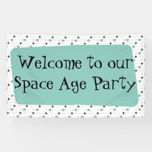 Banner der modernen Atomstars Mitte des Jahrhunder (Horizontal)