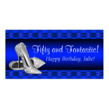 Banner der Royal Blue Silver High Heel Geburtstags