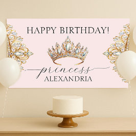 Banner der Royal Princess Crown Girl Birthday Part