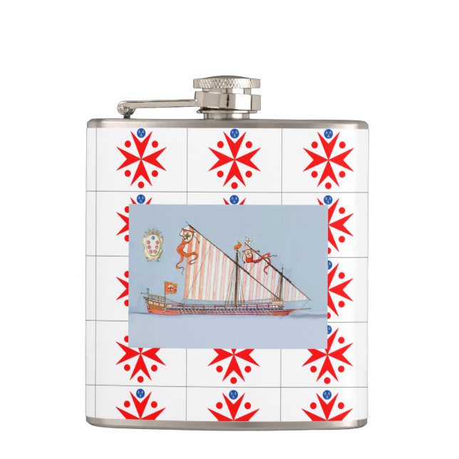 Banner der toskanischen Marine Flachmann (Vorderseite)