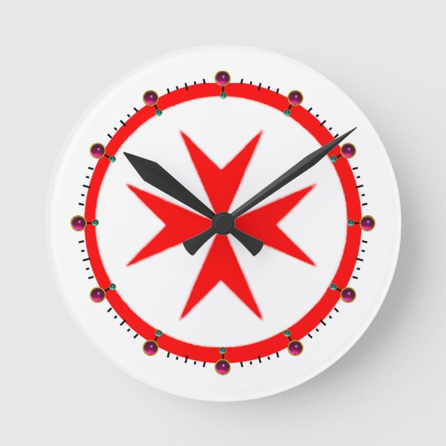 Banner der toskanischen Marine Runde Wanduhr (Vorderseite)