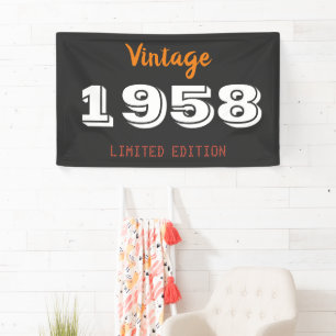 Banner der Vintagen limitierten Edition 1958 - Ret