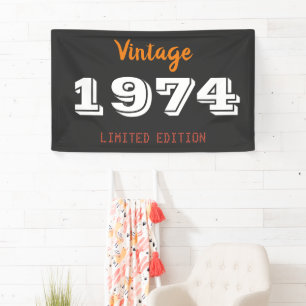 Banner der Vintagen limitierten Edition 1974 - Ret