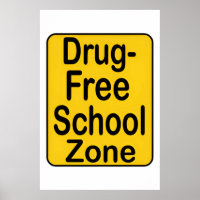 Banner Drug free for School Poster