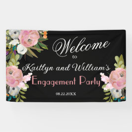 BANNER Elegant Floral Engagement Party Welcome