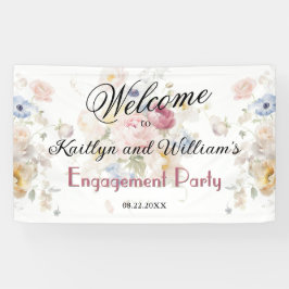 BANNER Elegant Floral Engagement Party Welcome