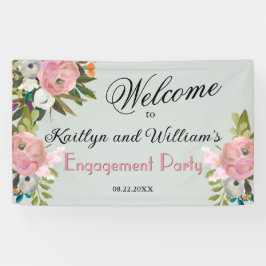 BANNER Elegant Floral Engagement Party Welcome