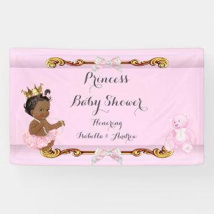 Banner Ethnische Prinzessin Baby Shower Pink Gold