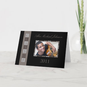 Banner Folded Graduation Invitation (silver) Einladung