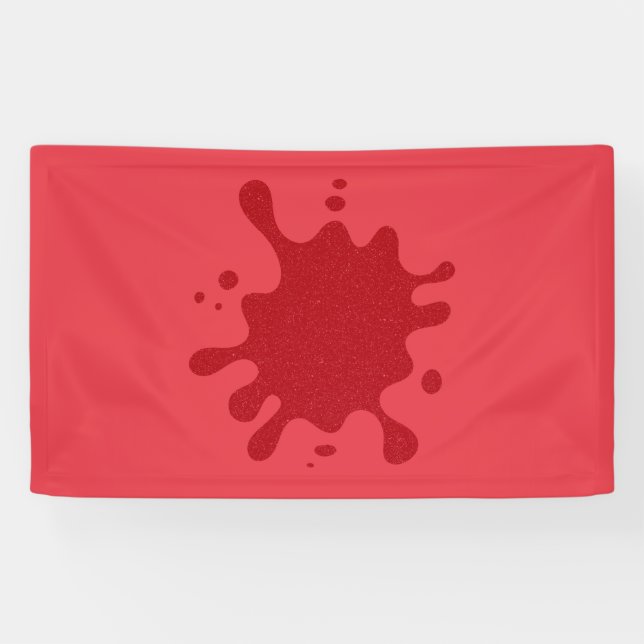Banner für benutzerdefinierten roten Spritzer - Fe (Horizontal)