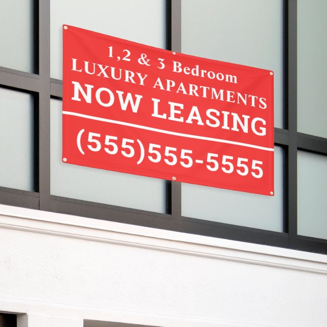 Banner für benutzerdefiniertes Jetzt Leasing (Äußeres Gebäude)