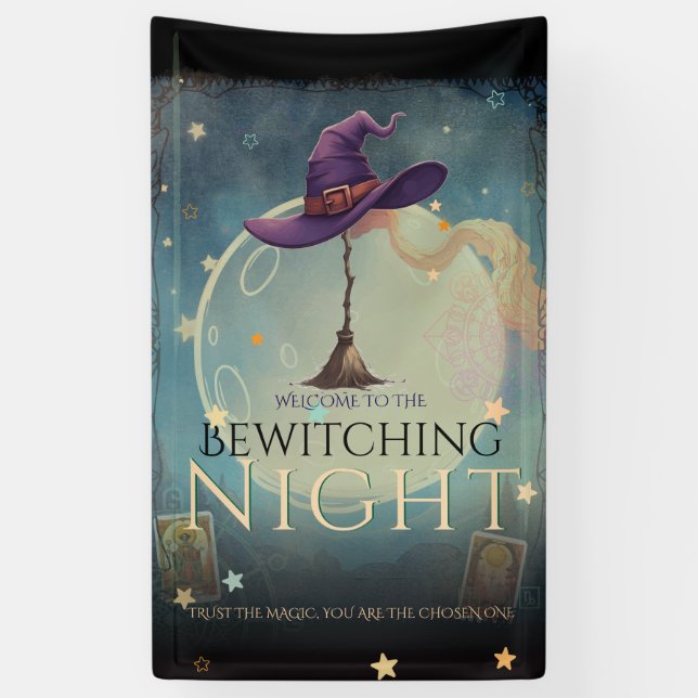 Banner für das mystische Halloween-Party der Nacht (Vertikal)