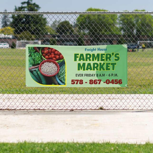 Banner für den Bauernmarkt im Freien (Insitu)