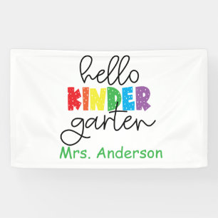 Banner für den Kindergartenlehrer im Klassenzimmer