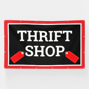 Banner für den Thrift Shop