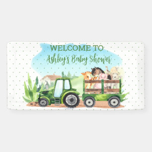 Banner für die Baby-Dusche von Landtieren